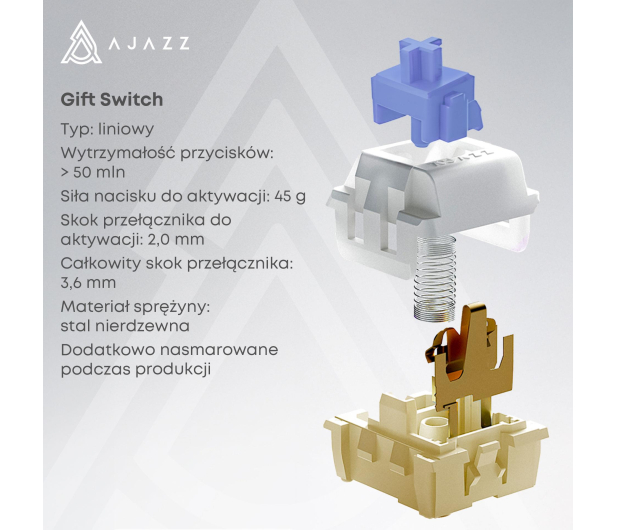 Ajazz AK820 Pro Gift Switch Black Gray Yellow RGB - 1536364 - zdjęcie 9